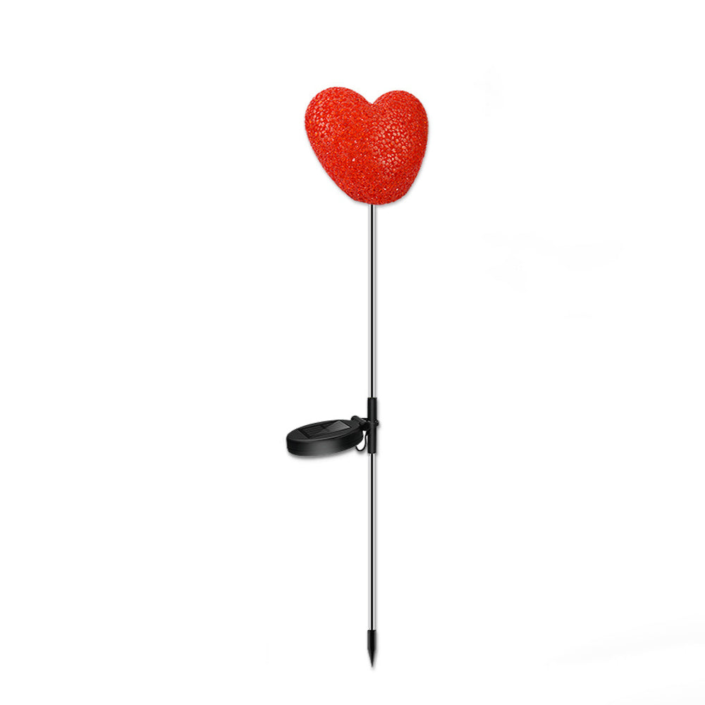 Heart-Shaped Solar LED Outdoor Light - Waterproof Modern