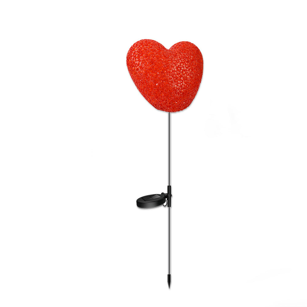 Heart-Shaped Solar LED Outdoor Light - Waterproof Modern