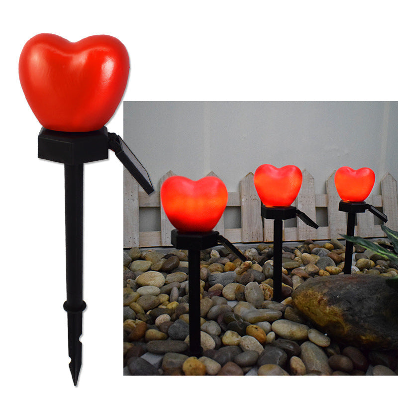 Heart-Shaped Solar LED Outdoor Light - Waterproof Modern