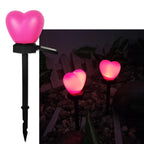 Heart-Shaped Solar LED Outdoor Light - Waterproof Modern