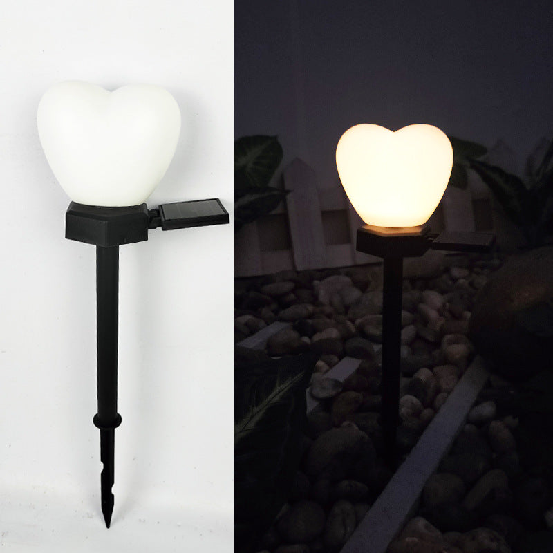 Heart-Shaped Solar LED Outdoor Light - Waterproof Modern