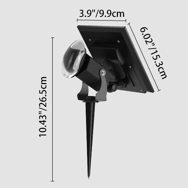 Solar-Powered Aluminum LED Spotlight - Camera-Shaped