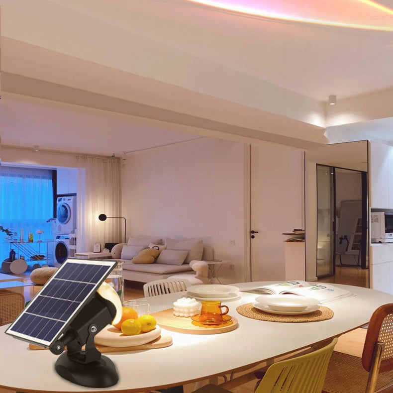 Solar-Powered Aluminum LED Spotlight - Camera-Shaped