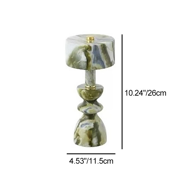 Premium Minimalist Aluminum and Marble LED USB Table Lamp