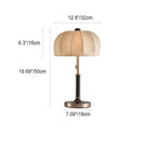 Elegant French Dome Wood and Iron 1-Light Table Lamp for Living Room
