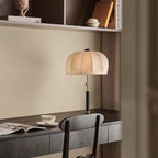 Elegant French Dome Wood and Iron 1-Light Table Lamp for Living Room