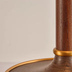 Elegant French Dome Wood and Iron 1-Light Table Lamp for Living Room
