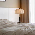 Elegant French Dome Wood and Iron 1-Light Table Lamp for Living Room