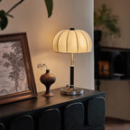 Elegant French Dome Wood and Iron 1-Light Table Lamp for Living Room