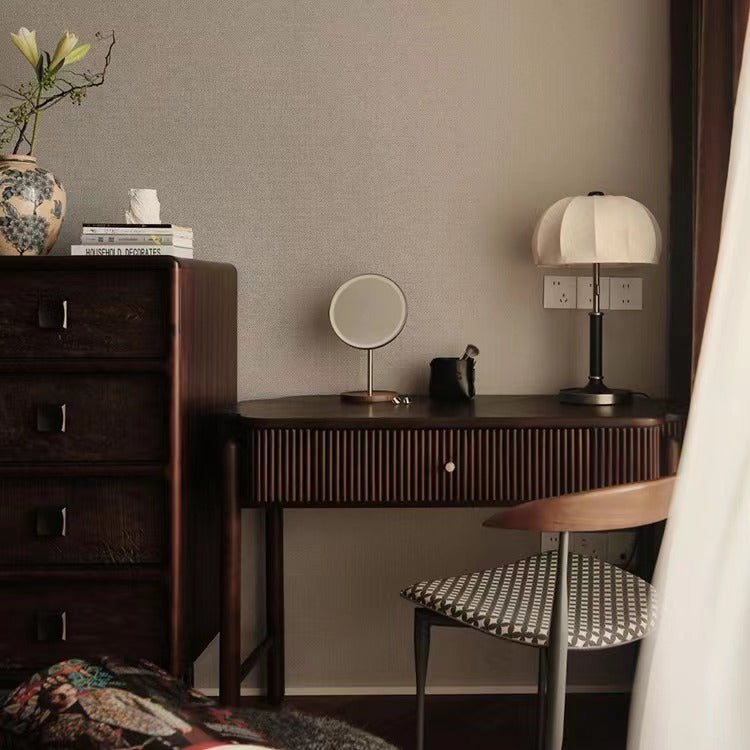 Elegant French Dome Wood and Iron 1-Light Table Lamp for Living Room