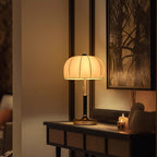 Elegant French Dome Wood and Iron 1-Light Table Lamp for Living Room