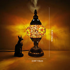 Premium Tiffany Oval Glass 1-Light Table Lamp for Living Room