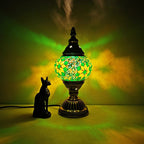 Premium Tiffany Oval Glass 1-Light Table Lamp for Living Room