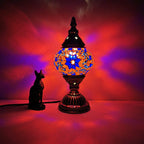 Premium Tiffany Oval Glass 1-Light Table Lamp for Living Room
