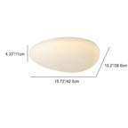 Nordic Minimalist LED Flush Mount Ceiling Light with Cobblestone Lampshade