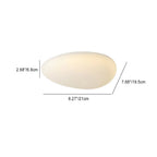 Nordic Minimalist LED Flush Mount Ceiling Light with Cobblestone Lampshade