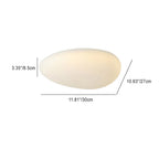 Nordic Minimalist LED Flush Mount Ceiling Light with Cobblestone Lampshade