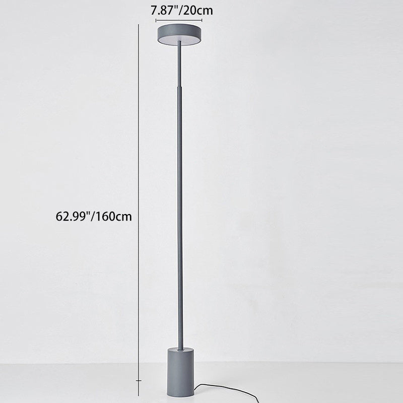 Scandinavian Round Iron LED Floor Lamp for Bedroom