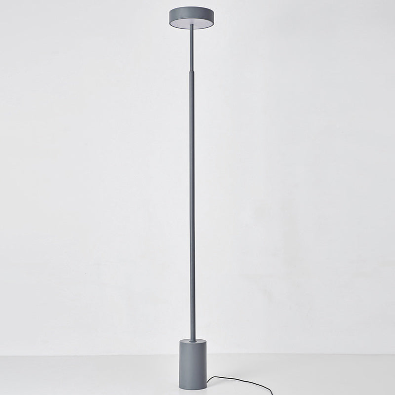 Scandinavian Round Iron LED Floor Lamp for Bedroom