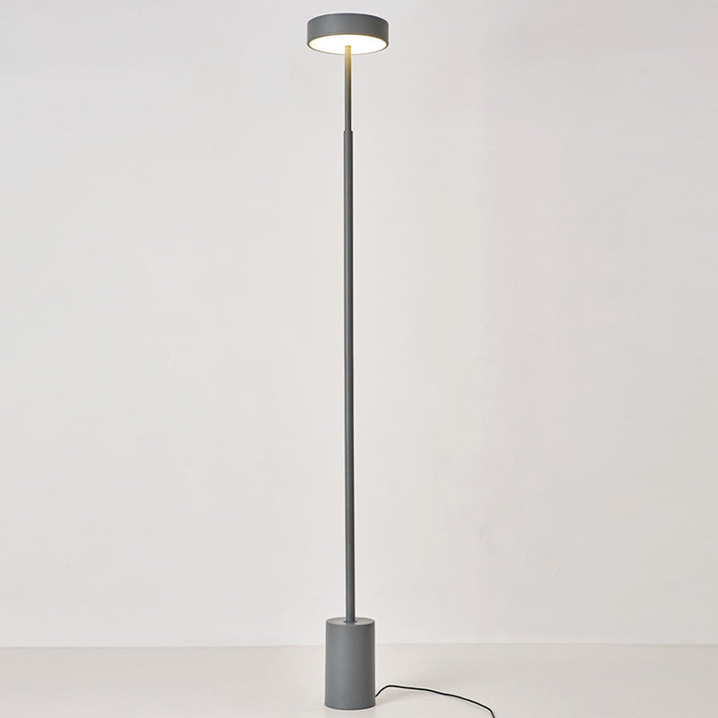 Scandinavian Round Iron LED Floor Lamp for Bedroom