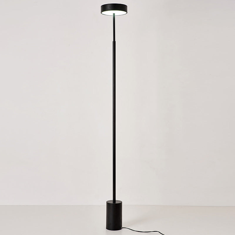 Scandinavian Round Iron LED Floor Lamp for Bedroom