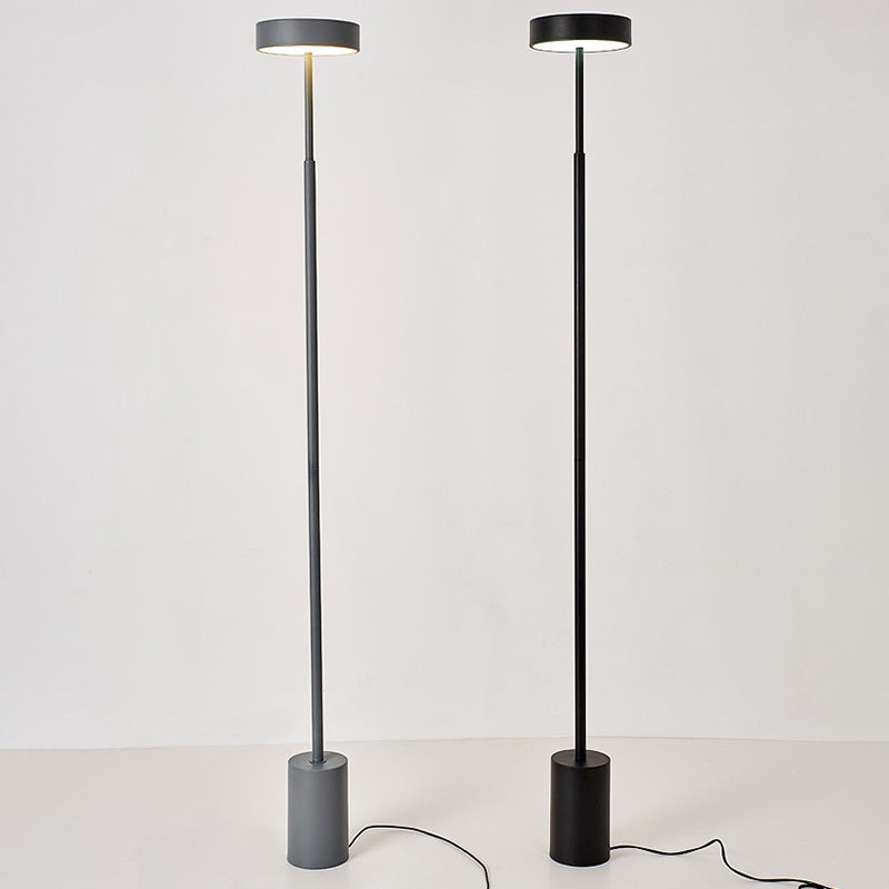 Scandinavian Round Iron LED Floor Lamp for Bedroom
