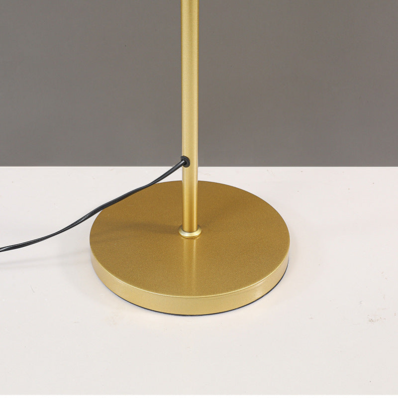 Modern Round Acrylic and Iron 3-Light Floor Lamp for Bedroom