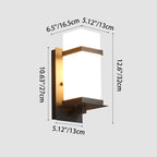 Premium Japanese Waterproof Outdoor Rectangle Wall Sconce