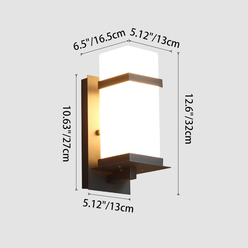 Premium Japanese Waterproof Outdoor Rectangle Wall Sconce