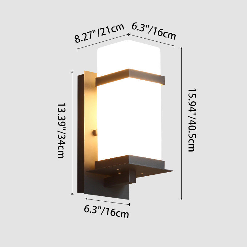 Premium Japanese Waterproof Outdoor Rectangle Wall Sconce