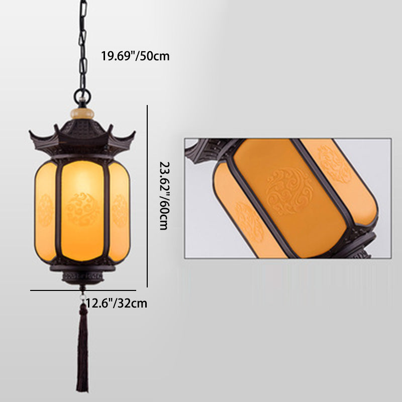 Premium Waterproof Hexagonal Chinese Lantern Pendant Light