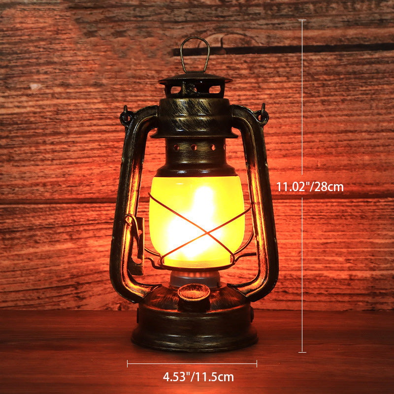 Vintage Round Horse LED Table Lamp - Iron & Acrylic for Living Room