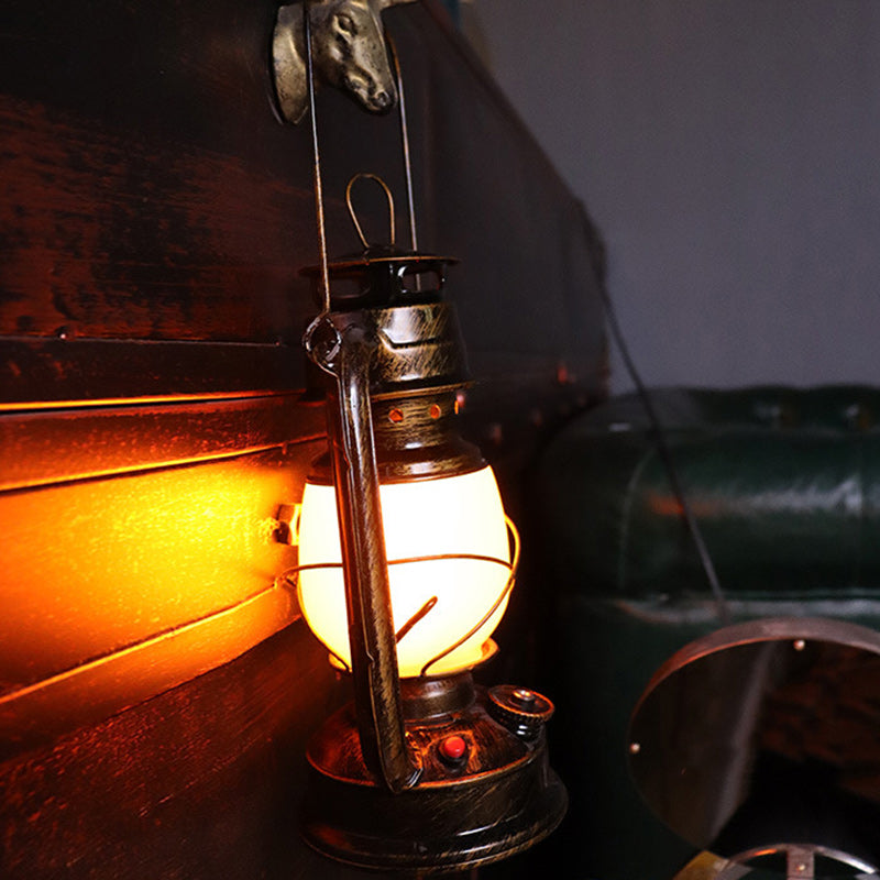 Vintage Round Horse LED Table Lamp - Iron & Acrylic for Living Room