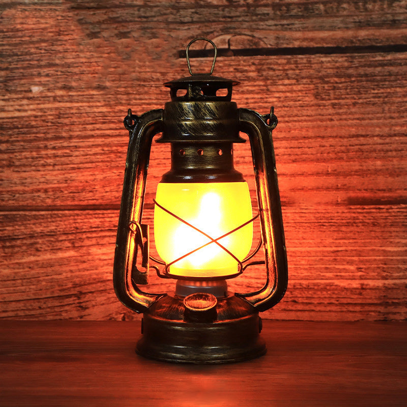 Vintage Round Horse LED Table Lamp - Iron & Acrylic for Living Room
