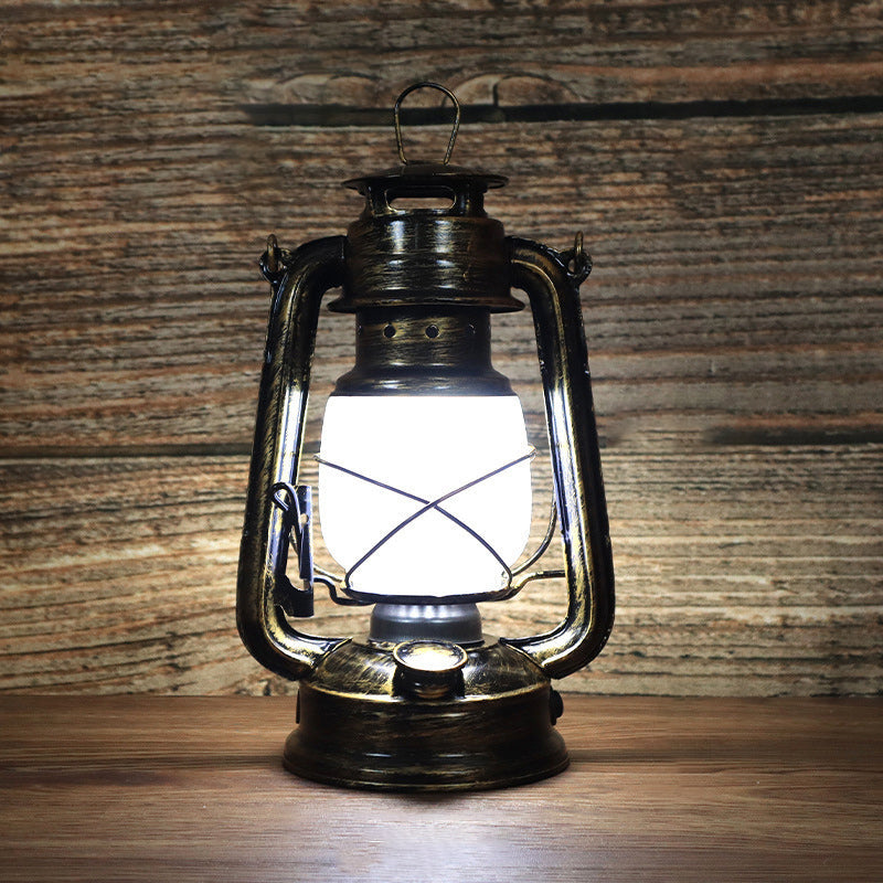 Vintage Round Horse LED Table Lamp - Iron & Acrylic for Living Room