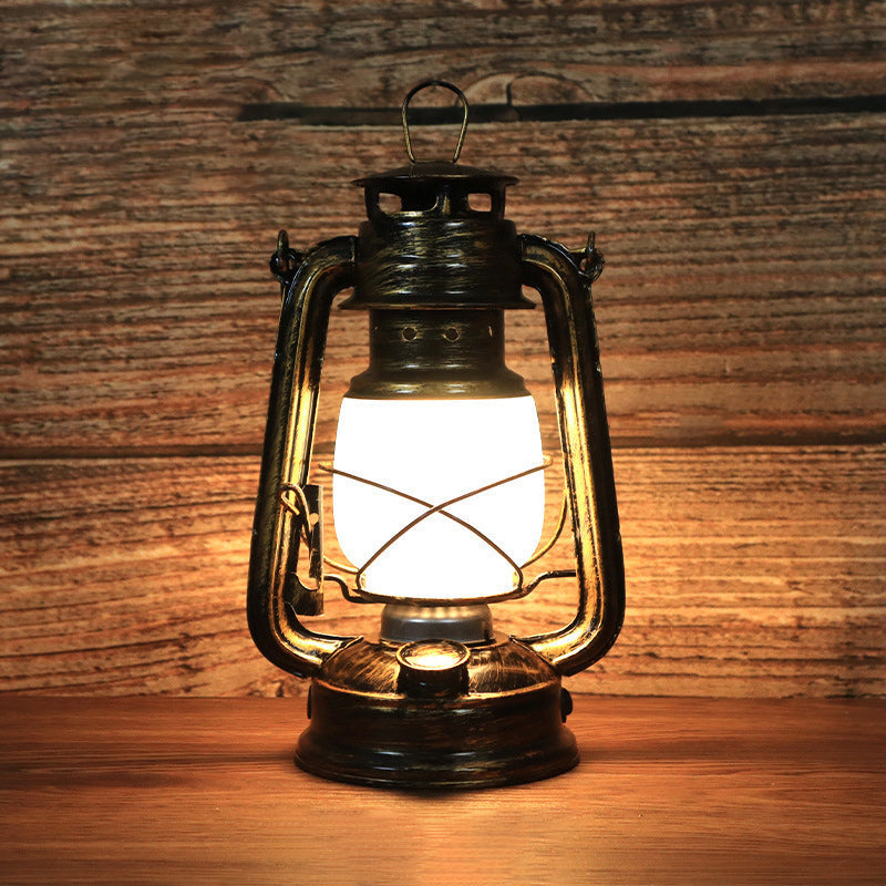 Vintage Round Horse LED Table Lamp - Iron & Acrylic for Living Room