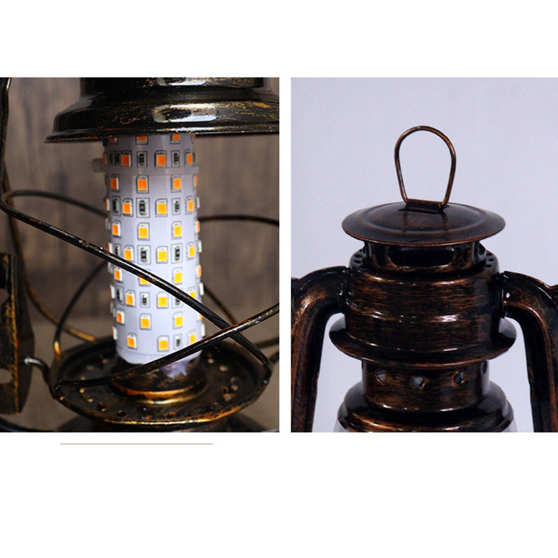 Vintage Round Horse LED Table Lamp - Iron & Acrylic for Living Room