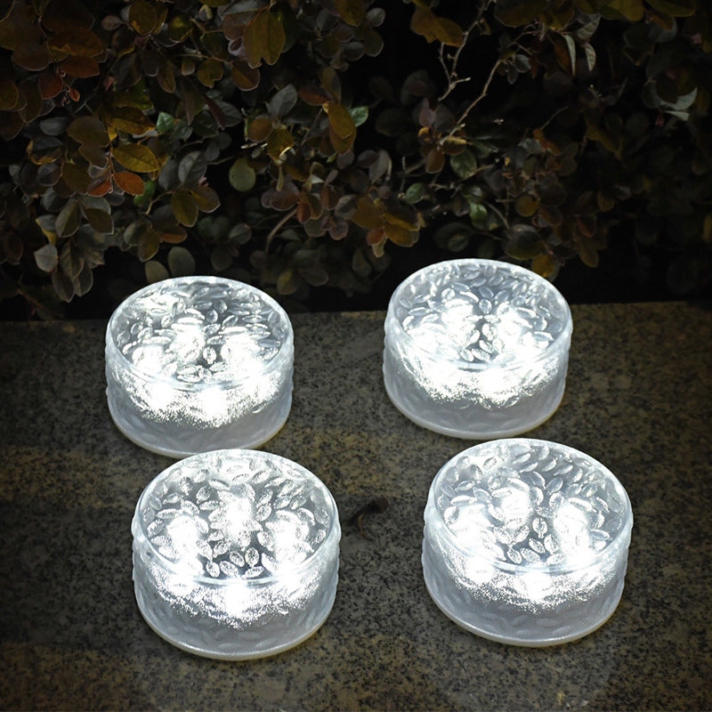 Premium Solar LED Round Ice Brick Acrylic Outdoor Light