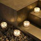 Premium Solar LED Round Ice Brick Acrylic Outdoor Light