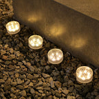 Premium Solar LED Round Ice Brick Acrylic Outdoor Light