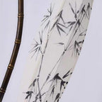 Premium Bamboo Patterned Floor Lamp - Traditional Chinese Lantern Design, 1-Light Iron Stand for Living Room