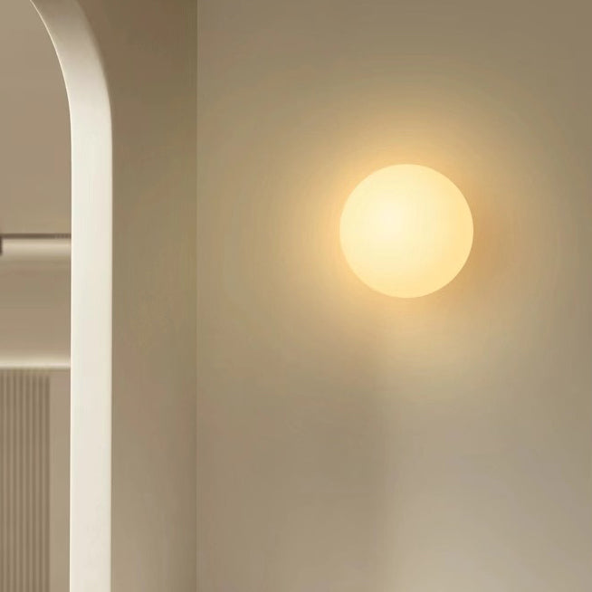 Minimalist Orb Glass 1-Light Wall Sconce