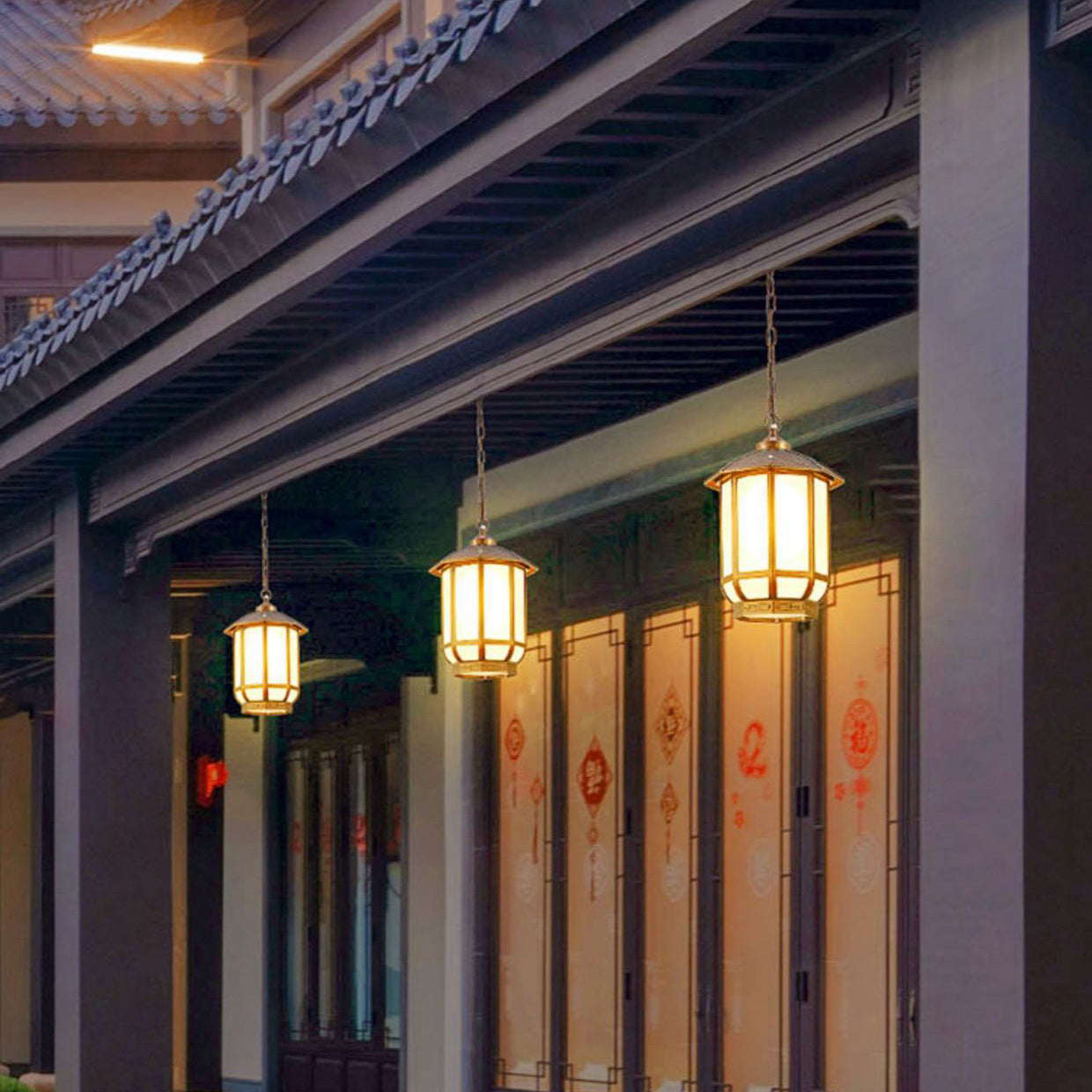 Premium Traditional Chinese Round Lantern Pendant Light