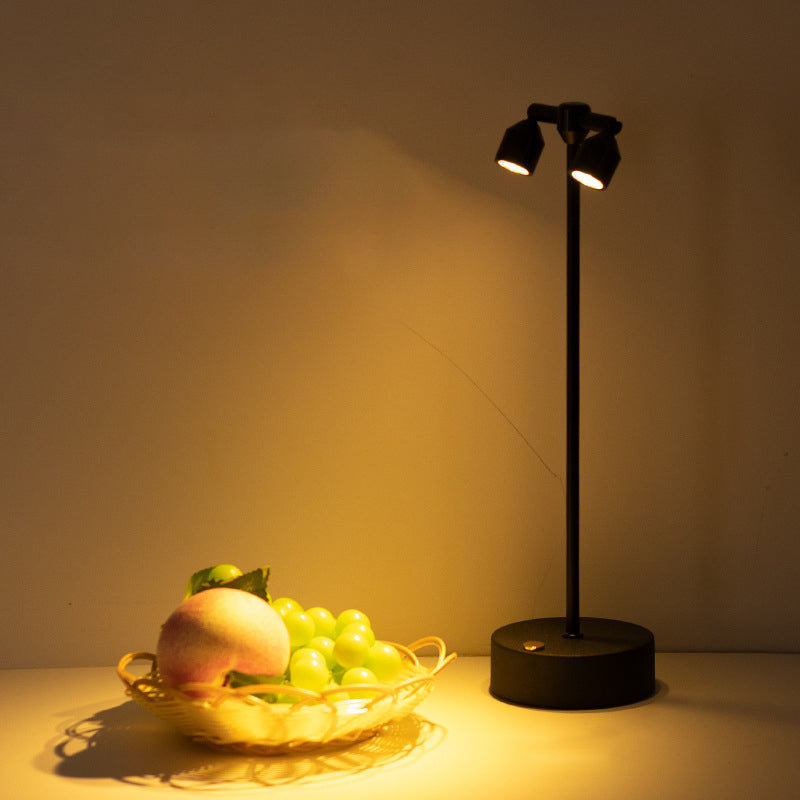 Premium Minimalist Cylindrical Iron LED Table Lamp for Dining Room