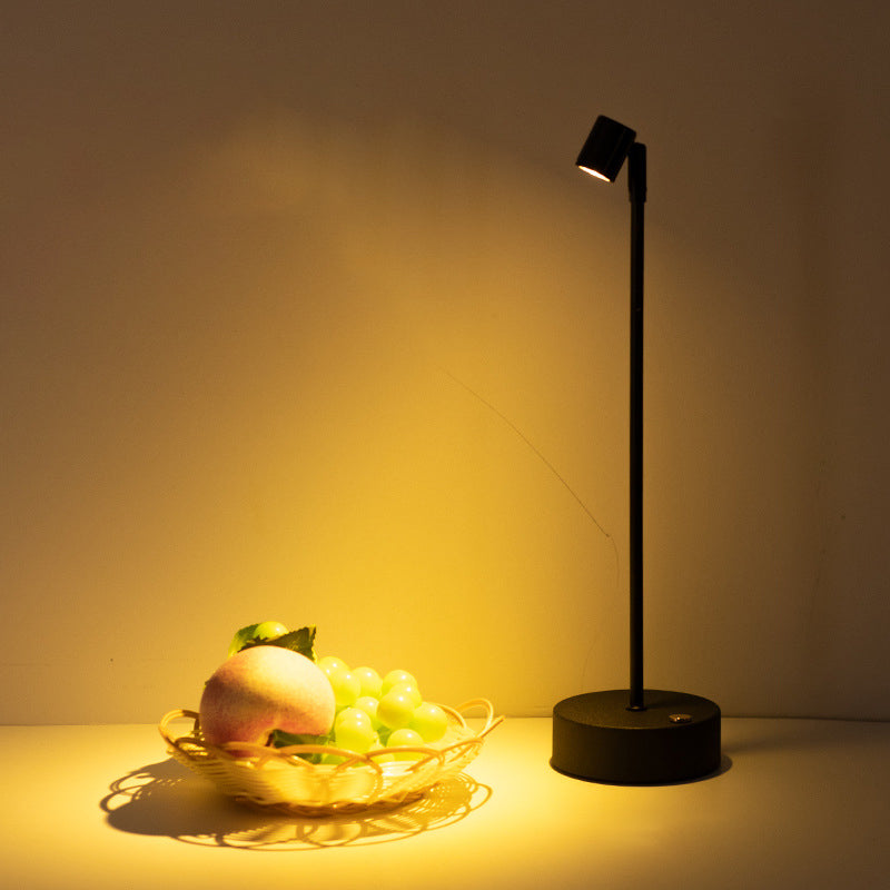 Premium Minimalist Cylindrical Iron LED Table Lamp for Dining Room