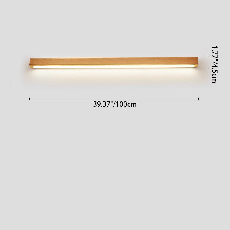 Japanese Solid Wood LED Wall Sconce