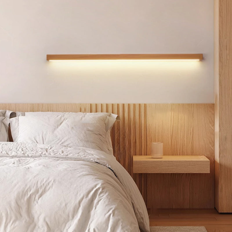 Japanese Solid Wood LED Wall Sconce