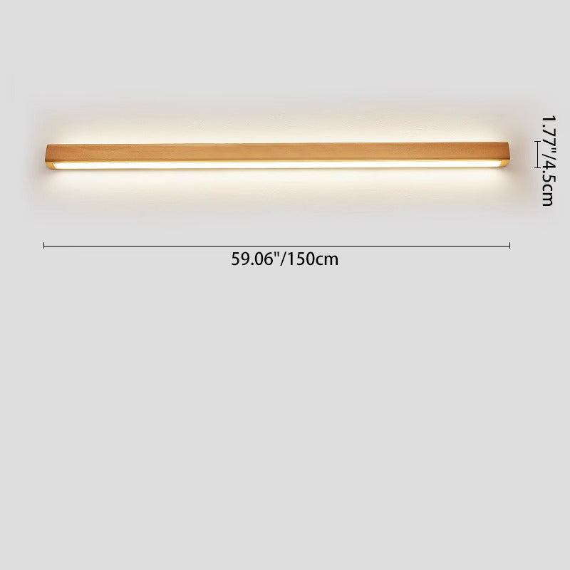 Japanese Solid Wood LED Wall Sconce