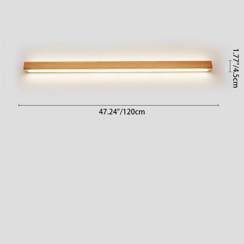 Japanese Solid Wood LED Wall Sconce