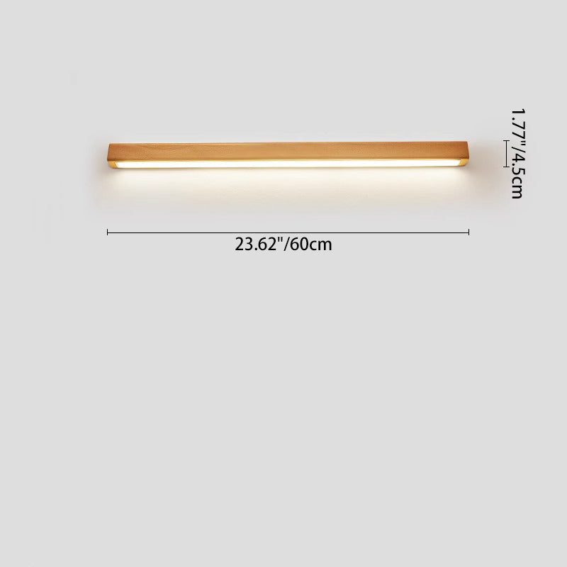 Japanese Solid Wood LED Wall Sconce